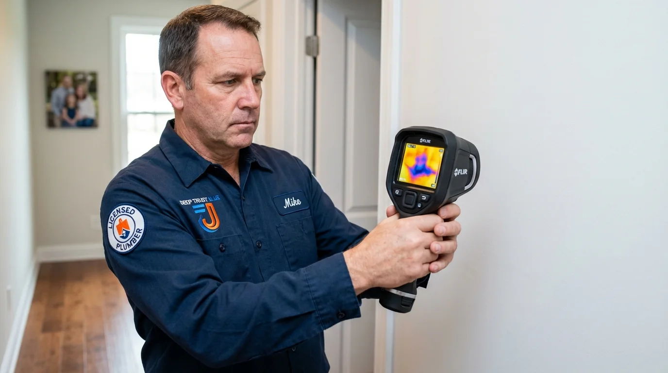Thermal imaging leak detection by Johns Plumbing LLC in Hyannis